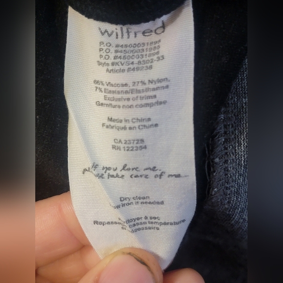 Wilfred Free Heathered Black Fitted Dress - Picture 5 of 5